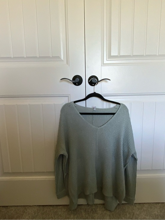 Wishlist Sweaters - Wishlist Light Sage Green Waffle Knit Boatneck Sweater